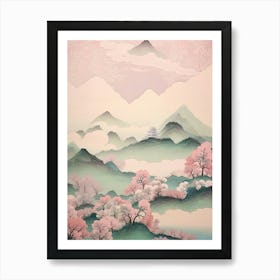 Mount Mitake In Tokyo, Japanese Landscape 4 Art Print