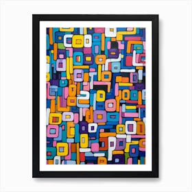 Modern Crochet Abstract Illustration Art Print