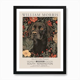 William Morris Prints Dog Portrait Christmas Gift Winter Vintage Art Print