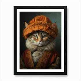 Cat In A Hat 12 Art Print