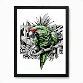 Cosmo Parrot Art Print