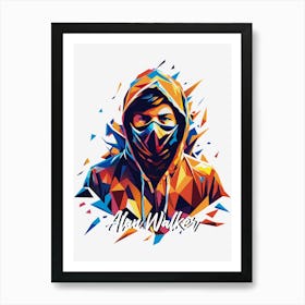 Alan Walker 01 Portrait Music WPAP Pop Art Art Print