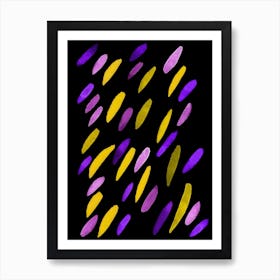 Brushstrokes6 abstract art painting hand painted modern contemporary office hotel living room shapes vertical minimal minimalist Art Print