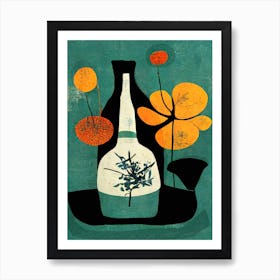 Still Life With Bottle Art Print