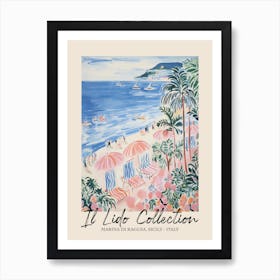 Marina Di Ragusa, Sicily   Italy Il Lido Collection Beach Club Poster 1 Art Print