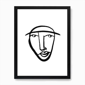 Faces 8 Line Art Print