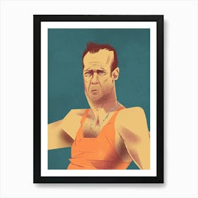 Portrait of Bruce Willis Art Print