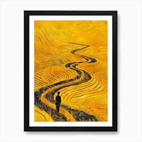 Yellow Rice Fields Art Print