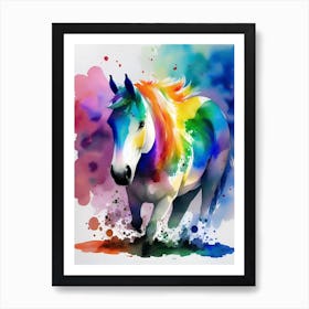 Rainbow Horse 10 Art Print
