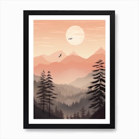 Sunset In The Mountains 23 Art Print