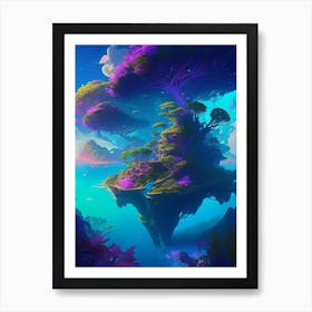 Imagine A Surreal Dreamscape Where Gravity Has 0 Art Print