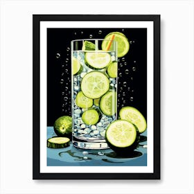 Gin & Tonic Pop Art Inspired 3 Art Print