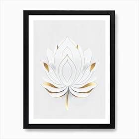 White Lotus Retro Minimal 5 Art Print