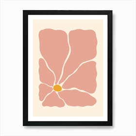 Abstract Flower 03 - Medium Pink Art Print