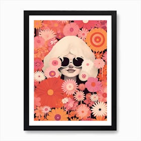 Flower Power Kitsch 2 Art Print