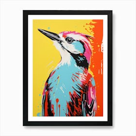 Andy Warhol Style Bird Woodpecker 3 Art Print