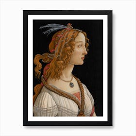 Portrait Of Simonetta Vespucci As A Nymph, Sandro Botticelli Art Print