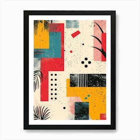 Playful And Colorful Geometric Shapes Arranged In A Fun And Whimsical Way 25 Art Print