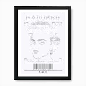 Receipt Art Madonna 1 Art Print