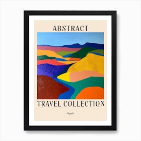 Abstract Travel Collection Poster Angola 2 Art Print