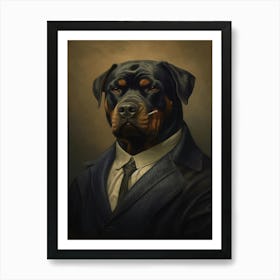 Gangster Dog Rottweiler 2 Art Print