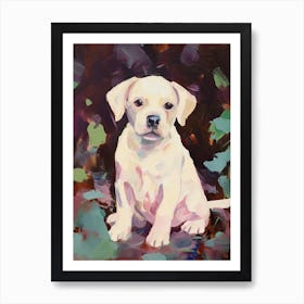 A Bull Terrier, Dog Painting, Impressionist 4 Art Print