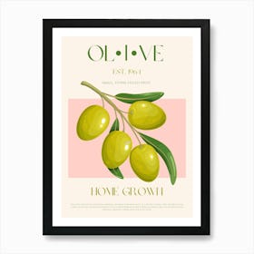 Olive Branch Mid Century Art Print