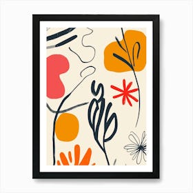 Abstract Floral Pattern 10 Art Print