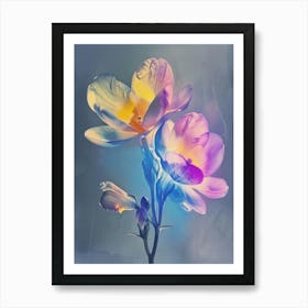 Iridescent Flower Freesia 1 Art Print