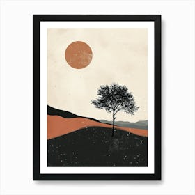 Lone Tree, Boho Art Print