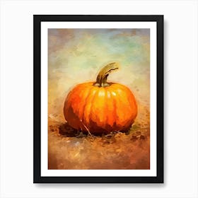 Painting Of A Pumpkin Art Print