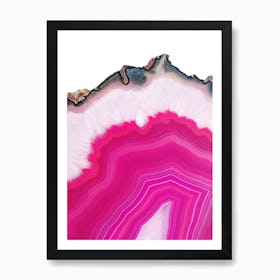 Pink Agate Slice Art Print