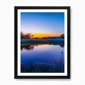 Sunrise Over Pond Waterscape Photography 1 Art Print