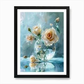 Roses In A Vase 2 Art Print