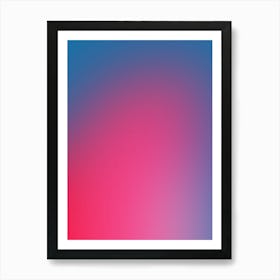 Glowy Blue And Pink Gradient Aura Art Print