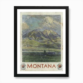 Vintage Travel Poster ― Montana Art Print