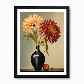 Bouquet Of Gaillardia Flowers, Autumn Fall Florals Painting 2 Art Print