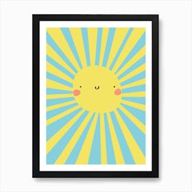 Happy Sun Rays Art Print