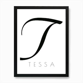 Tessa Typography Name Initial Word Art Print