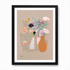 Mila Playful Flowers Art Print