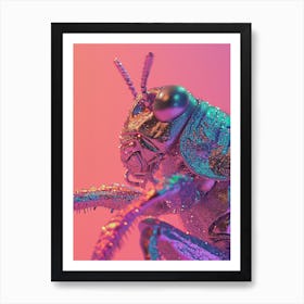Glitter Grasshopper Art Print