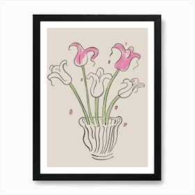 Tulips In A Vase Poster