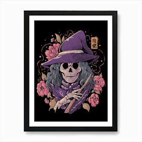 Magic Death - Witch Skull Goth Gift Art Print