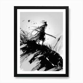 Sketched Black And White 15 Art Print