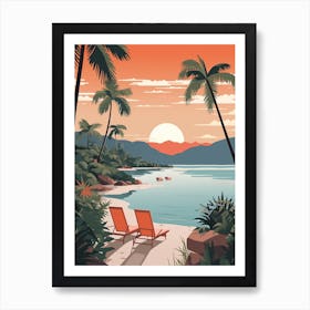 Seychelles Travel Illustration Art Print