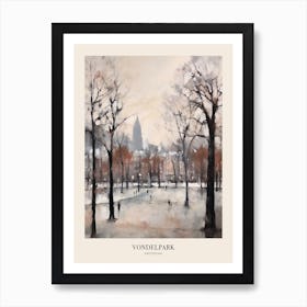 Winter City Park Poster Vondelpark Amsterdam 4 Art Print