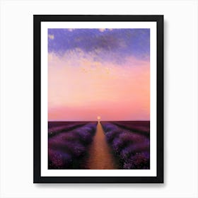 Lavender Fields At Sunset Art Print