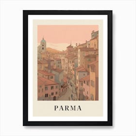 Parma Vintage Pink Italy Poster Art Print