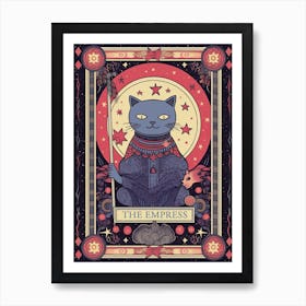 The Empress Cute Cat Tarot Card Art Print