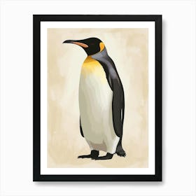 Emperor Penguin Kangaroo Island Penneshaw Minimalist Illustration 1 Art Print